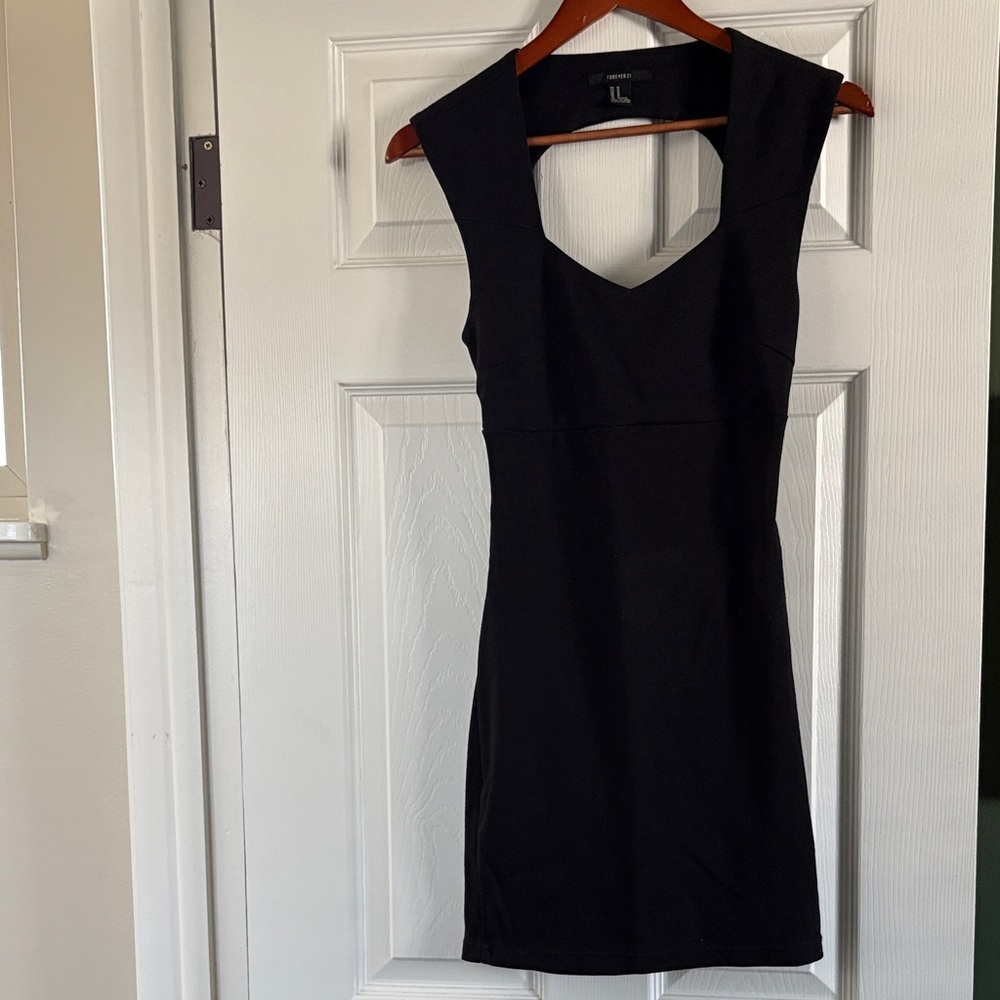 Forever 21 Black Mini Dress - Cut Out Back